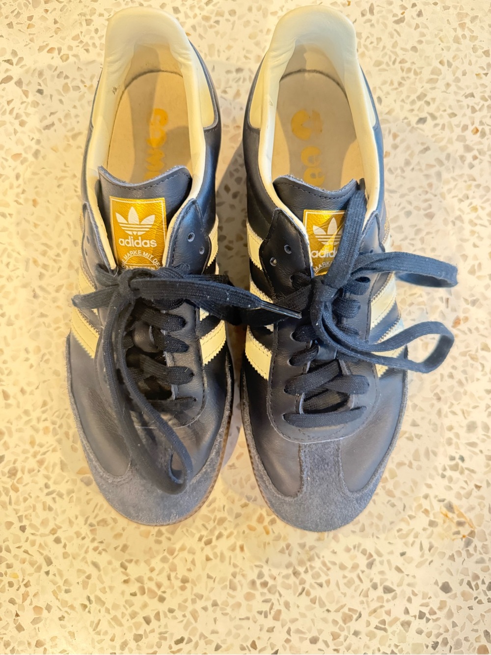 adidas Navy and Cream Classic Samba Shoes